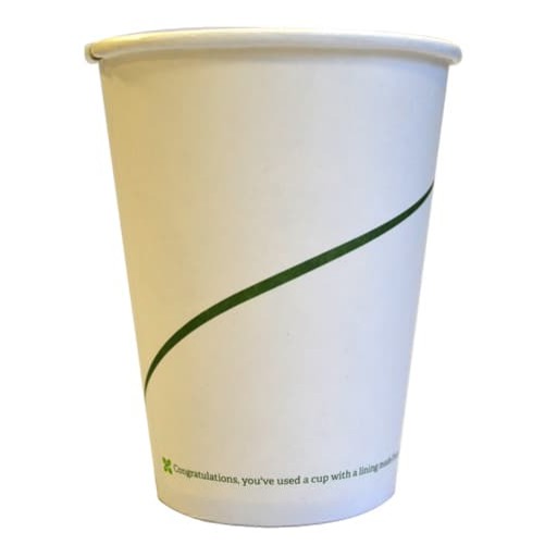 12oz White Printed Double Wall Bio Hot Cup