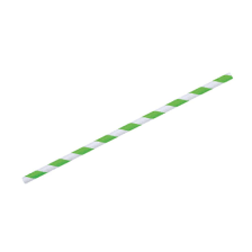 Paper Straws Green Stripe (6mm diameter)