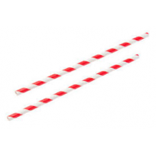 Paper Straws Red Stripe (6mm diameter)